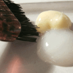Beard hair dye component and mixing brush